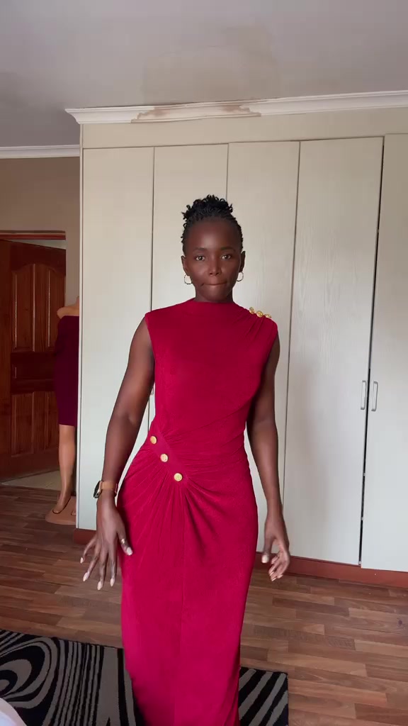 Magenta statement dress